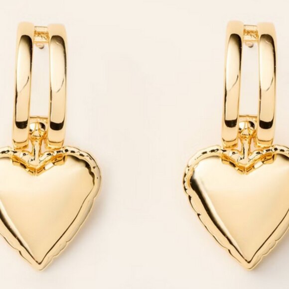 Kate Spade Balloon Heart Drop Earrings Gold - Picture 5 of 6